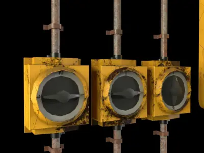 Game Ready 3D Fuse Box Low-poly 3D model