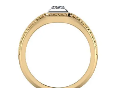 Vintage style ring 3D print model