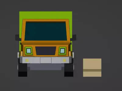 Truck Game Ready Vehicle Low-poly 3D model