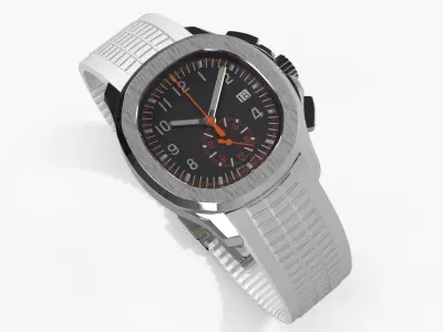  Luxury Wristwatch with Rubber Strap 