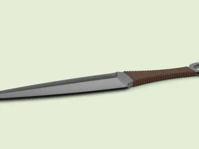Kunai knife 3D model purchase
