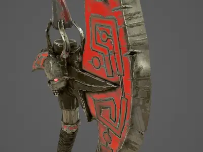 Fantasy AX Low-poly 3D model