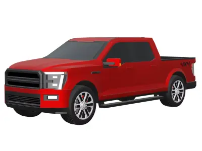 Pickup Truck - Low poly Low-poly 3D model