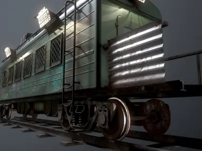 Train carriage Free low-poly 3D model