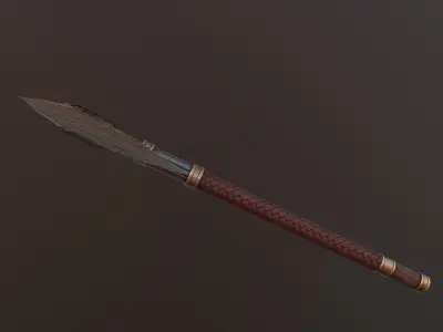 Battle Axe Low-poly 3D model purchase