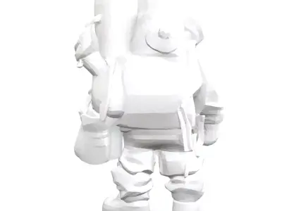 Dystopian NPC Survivor 3D Model - Gas Mask Fighter 3D model