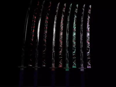 Overloaded Katanas 3D model