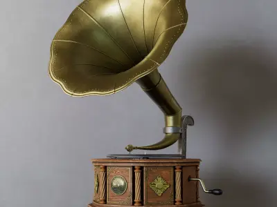Gramophone 3D model 7