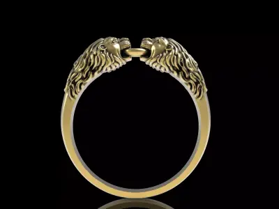 Lion Band and Ring 3D print model