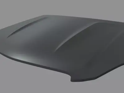 Car Bonnet 06 Low-poly 3D model