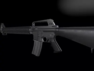 M16A2 Rifle Low-poly 3D model purchase