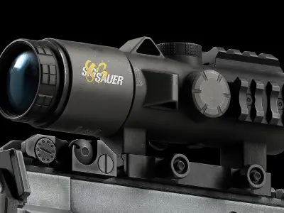 Scope Sig Sauer Bravo5 5x30 Low-poly 3D model