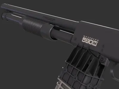 Mossberg 590M Low-poly 3D model