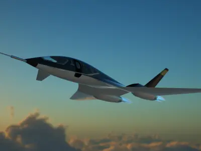 supersonic jet concept Free 3D model