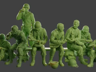 American soldiers ww2 Lunch A13 Pack1