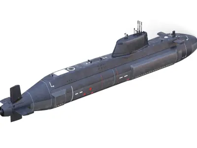 7 Military Submarines Collection 3D model