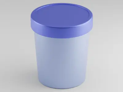 Ice cream container 3D model