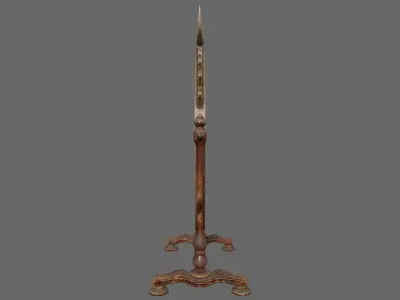 Old Antique Double Sided Mirror PBR Low-Poly Game Ready 3D Model Low-poly 3D model