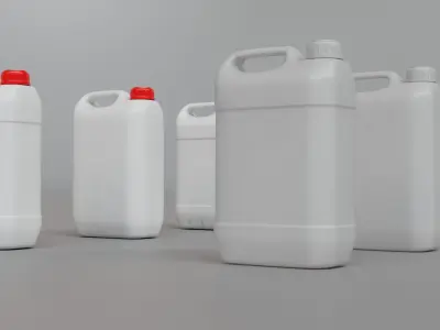 Gallon Set Low-poly 3D model
