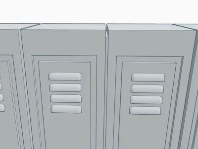 5 lockers scale h0 1-87 3D print model
