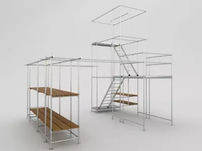 Scaffold tower 9 3D model