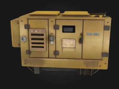 Industrial Generator Box  Rugged Power for Harsh Environments 3D model