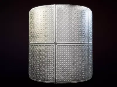 Modular Metal Floor Substance Material Collection Texture