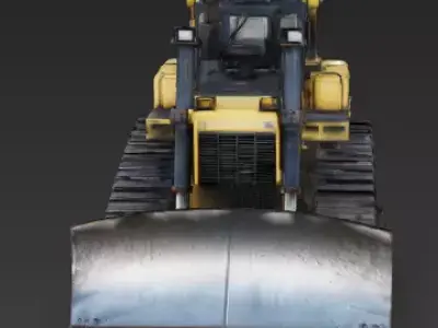 Heavy-Duty Industrial Bulldozer 3D Model Low-poly 3D model