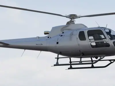 Helicopter Airbus Eurocopter AS350 Ecureuil II or Squirrel II 3D model