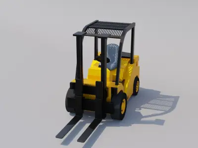 forklift Low-poly 3D model by gigglestar