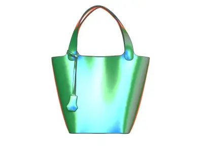 Green PVC Aurora Tote Bag 3D model