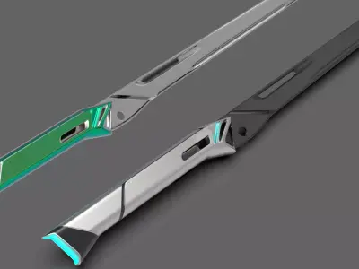 scifi cyberpunk sword 3D model