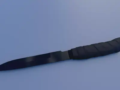 Knife Low-poly 3D model 9