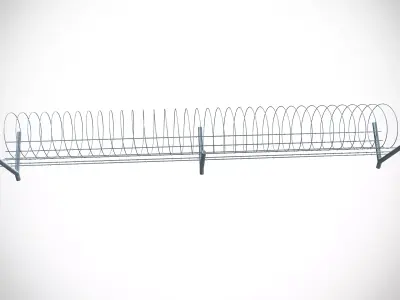 concertina coil 3D model