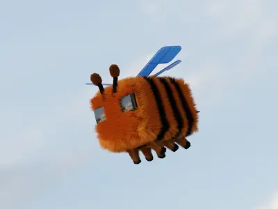 Minecraft Bee Low-poly 3D model purchase