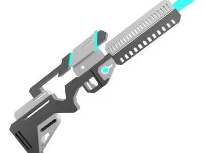 3d cartoon retro space blaster icon 3D model purchase