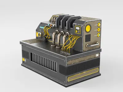 Sci-Fi Generator Low-poly 3D model purchase