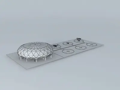 Hangar ice rink Free 3D model