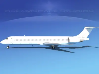 McDonnell Douglas MD-87 Unmarked 2 3D model