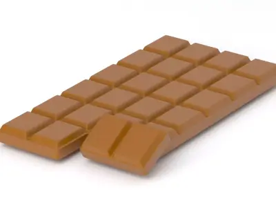 chocolate bar 01 3D model