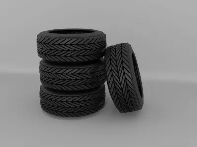 Tires tyres Low-poly 3D model