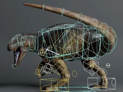 ALLOSAURUS Low-poly 3D model