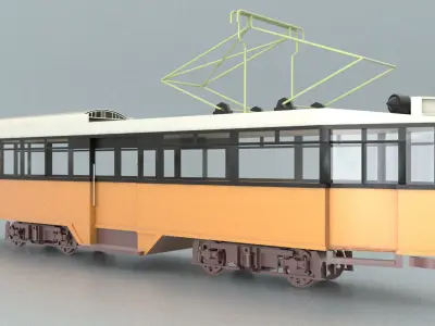 laos Rotterdam Tram 1929 3D model