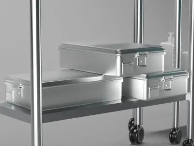 Surgical Instruments 3D Model Low-poly 3D model