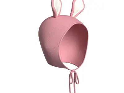 Kids Rabbit Beanie 3D model