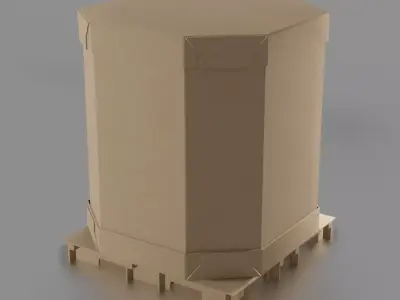Octabin Cardboard 3D model
