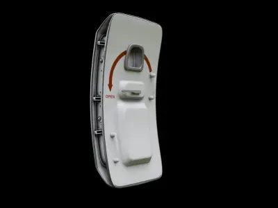 Door plane Free low-poly 3D model