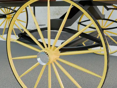 Carriage - Dokar Andong Delman Lowpoly Isometric 3D model