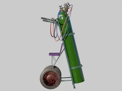 Welding cart Low-poly 3D model