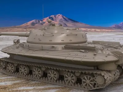 Tank Object 279 Clay Mental Ray  3D model
